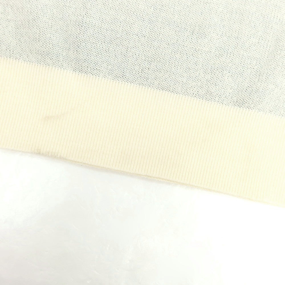 【中古】ウノピュウノウグァーレトレ 1piu1uguale3 ウールアクリル Vネック ニットベスト オフホワイトxグレー【 6 】【 状態ランクB 】【 メンズ 】