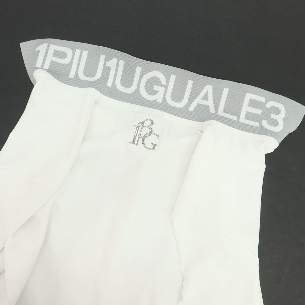 【中古】ウノピュウノウグァーレトレ 1piu1uguale3 ポリエステル ジャージー 長袖ポロシャツ ホワイト【 4 】【 状態ランクA 】【 メンズ 】