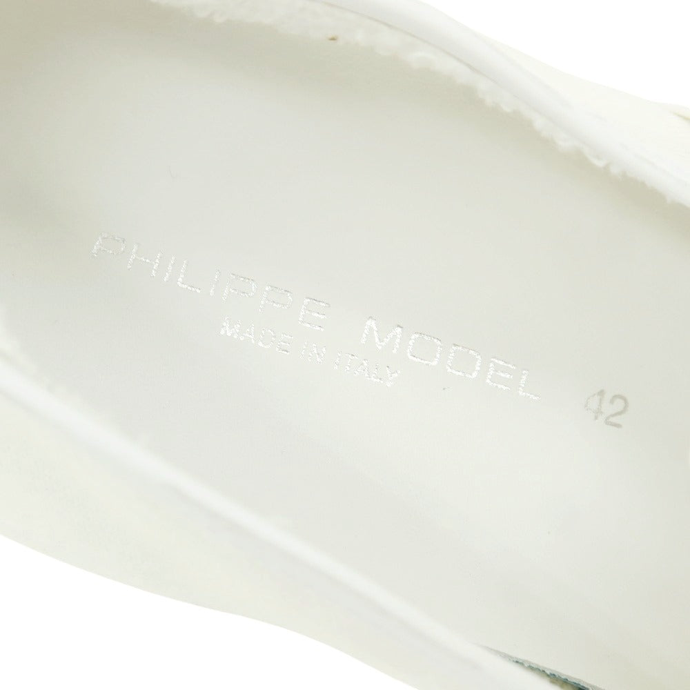 【中古】フィリップモデル PHILIPPE MODEL キャンバス スリッポン スニーカー ホワイト【 42 】【 状態ランクA 】【 メンズ 】