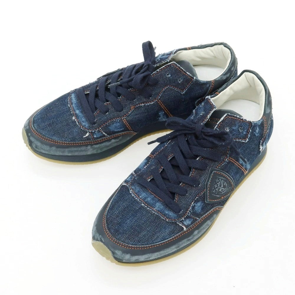 【中古】フィリップモデル PHILIPPE MODEL デニム スニーカー ネイビー【 41 】【 状態ランクA 】【 メンズ 】