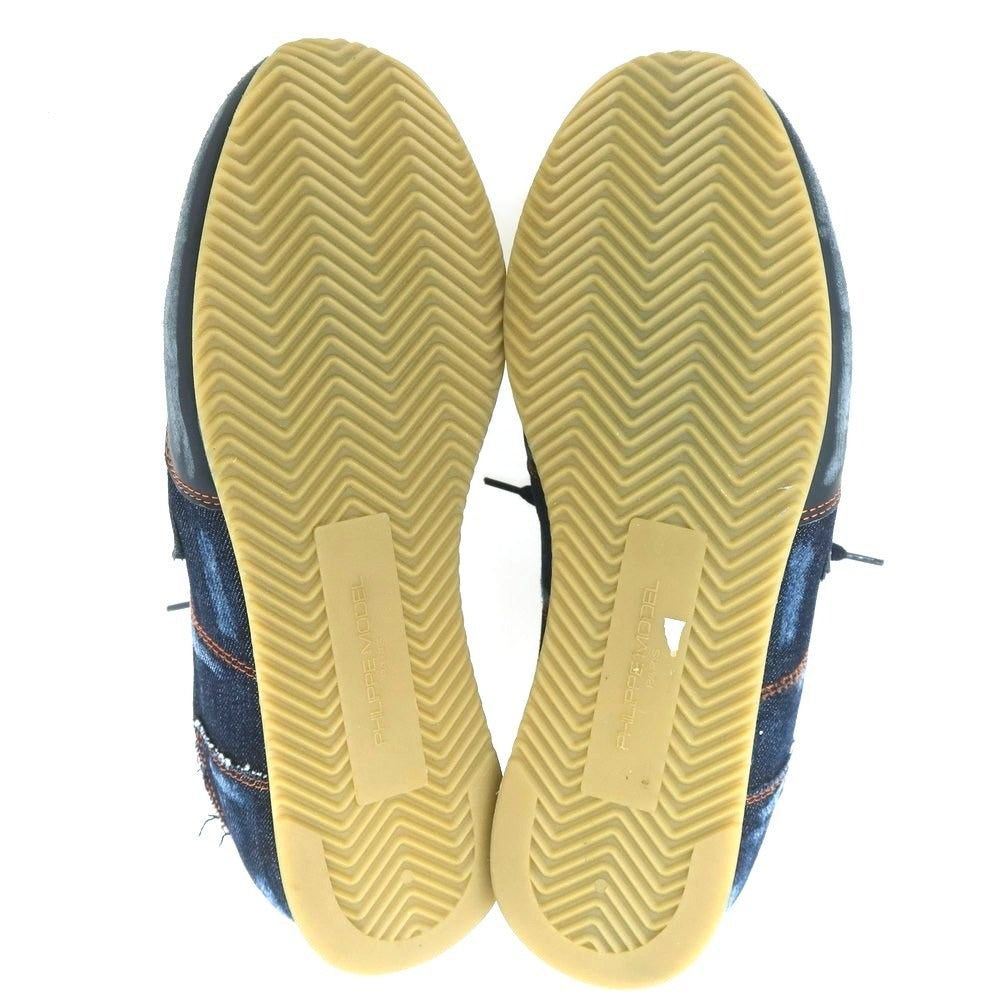 【中古】フィリップモデル PHILIPPE MODEL デニム スニーカー ネイビー【 41 】【 状態ランクA 】【 メンズ 】