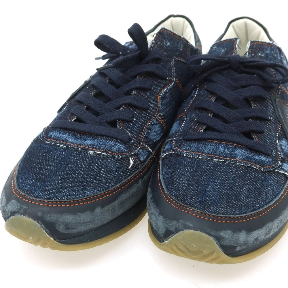 【中古】フィリップモデル PHILIPPE MODEL デニム スニーカー ネイビー【 41 】【 状態ランクA 】【 メンズ 】