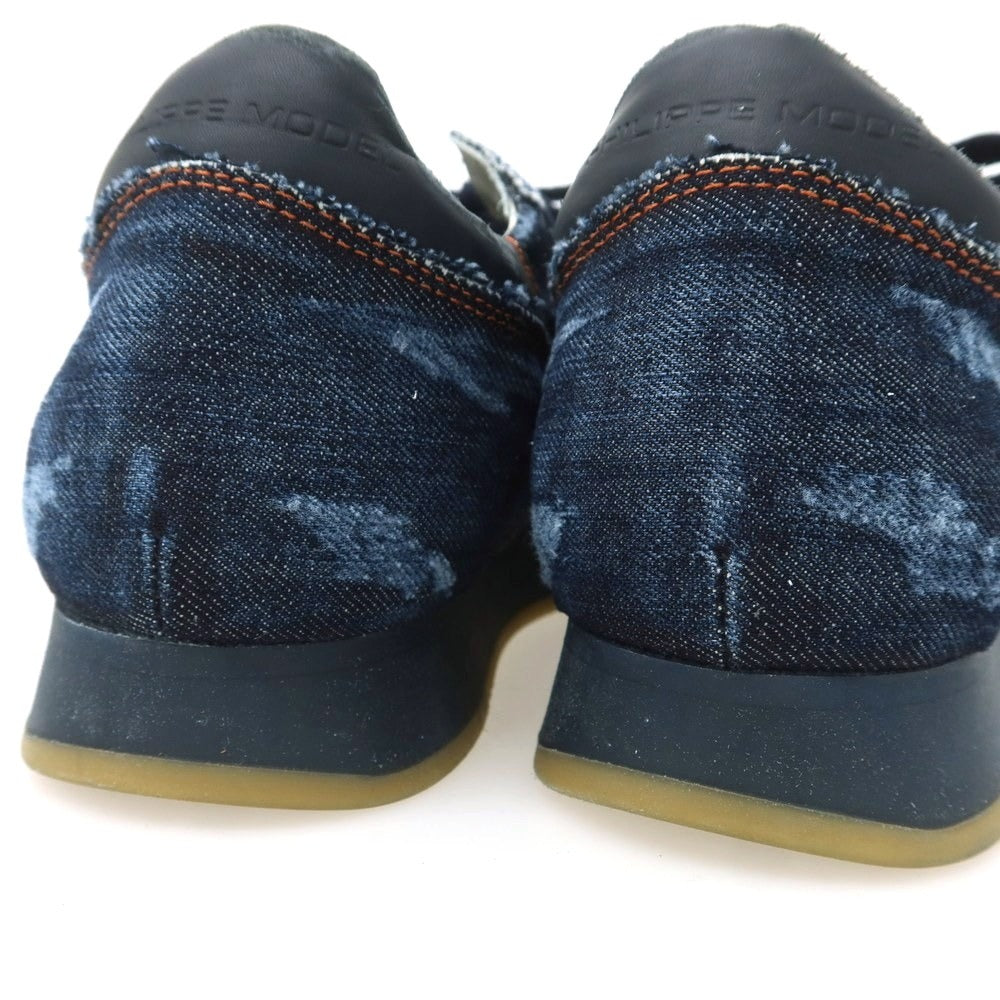 【中古】フィリップモデル PHILIPPE MODEL デニム スニーカー ネイビー【 41 】【 状態ランクA 】【 メンズ 】