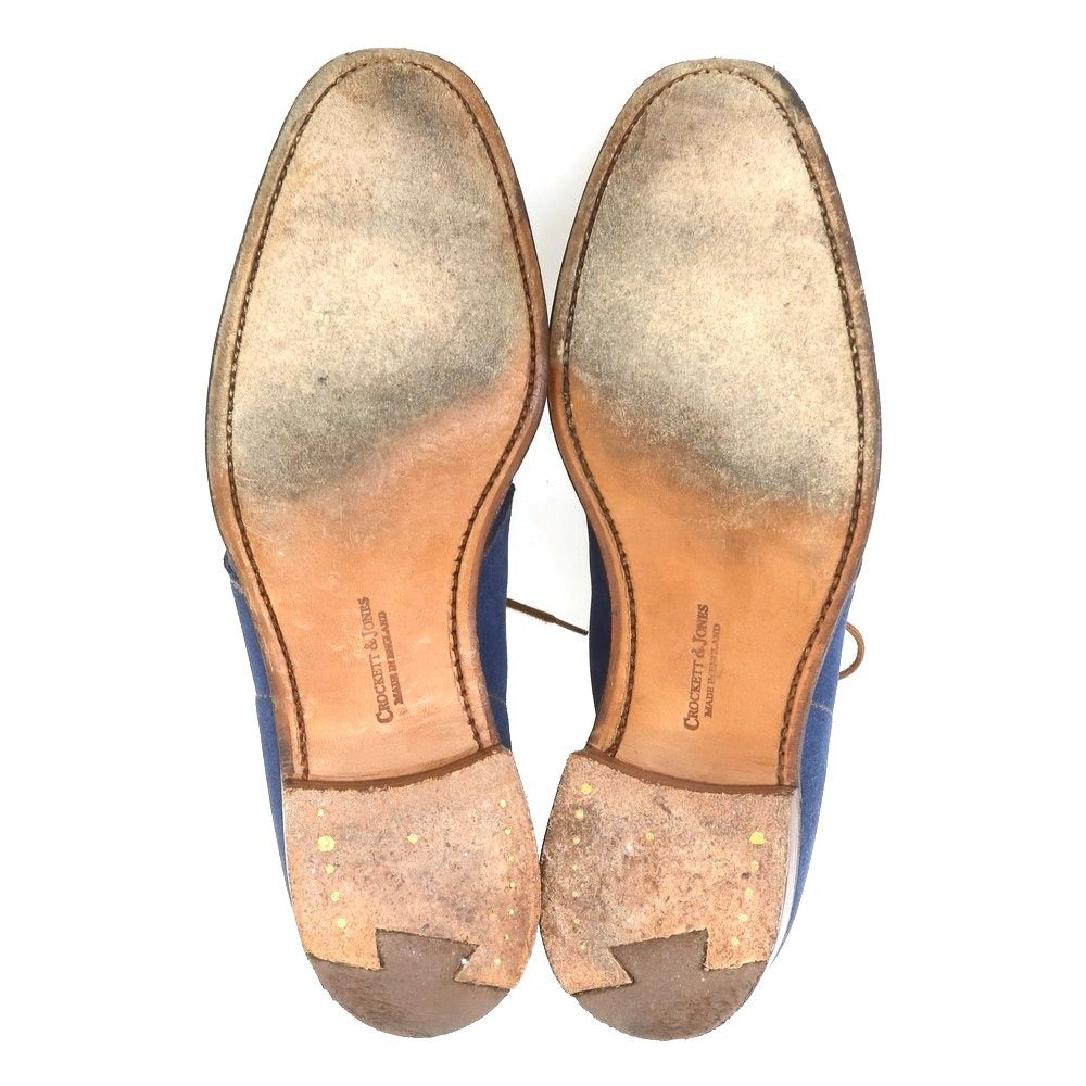 【中古】クロケットアンドジョーンズ CROCKETT&JONES CHUKKA スエード チャッカブーツ ライトネイビー【 6D 】【 状態ランクB 】【 メンズ 】