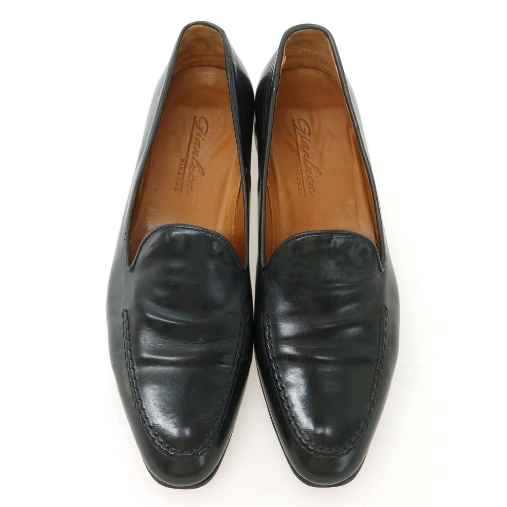 【中古】ジャンルカ Gianluca Uチップ ローファー ブラック【 39 】【 状態ランクC 】【 メンズ 】