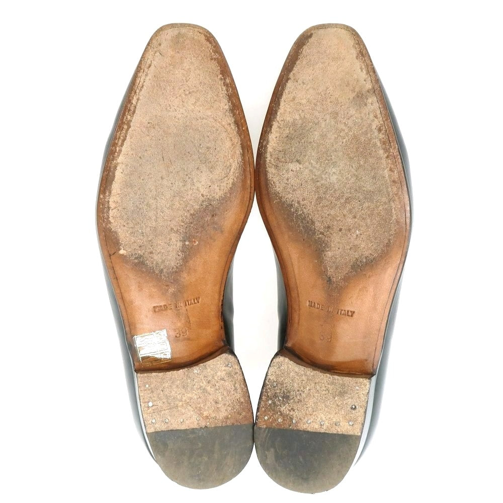 【中古】ジャンルカ Gianluca Uチップ ローファー ブラック【 39 】【 状態ランクC 】【 メンズ 】