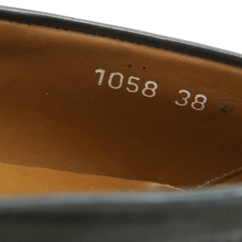 【中古】デュカルス DOUCALS イントレチャート型押し ローファー ブラック【 38 】【 状態ランクB 】【 メンズ 】