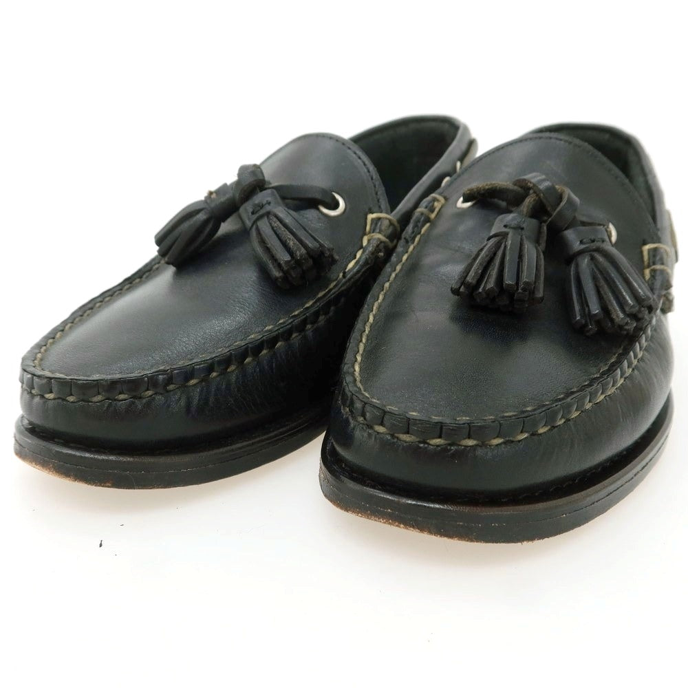 【中古】ランコート RANCOURT タッセルモカシン デッキシューズ ブラック【 6D 】【 状態ランクB 】【 メンズ 】