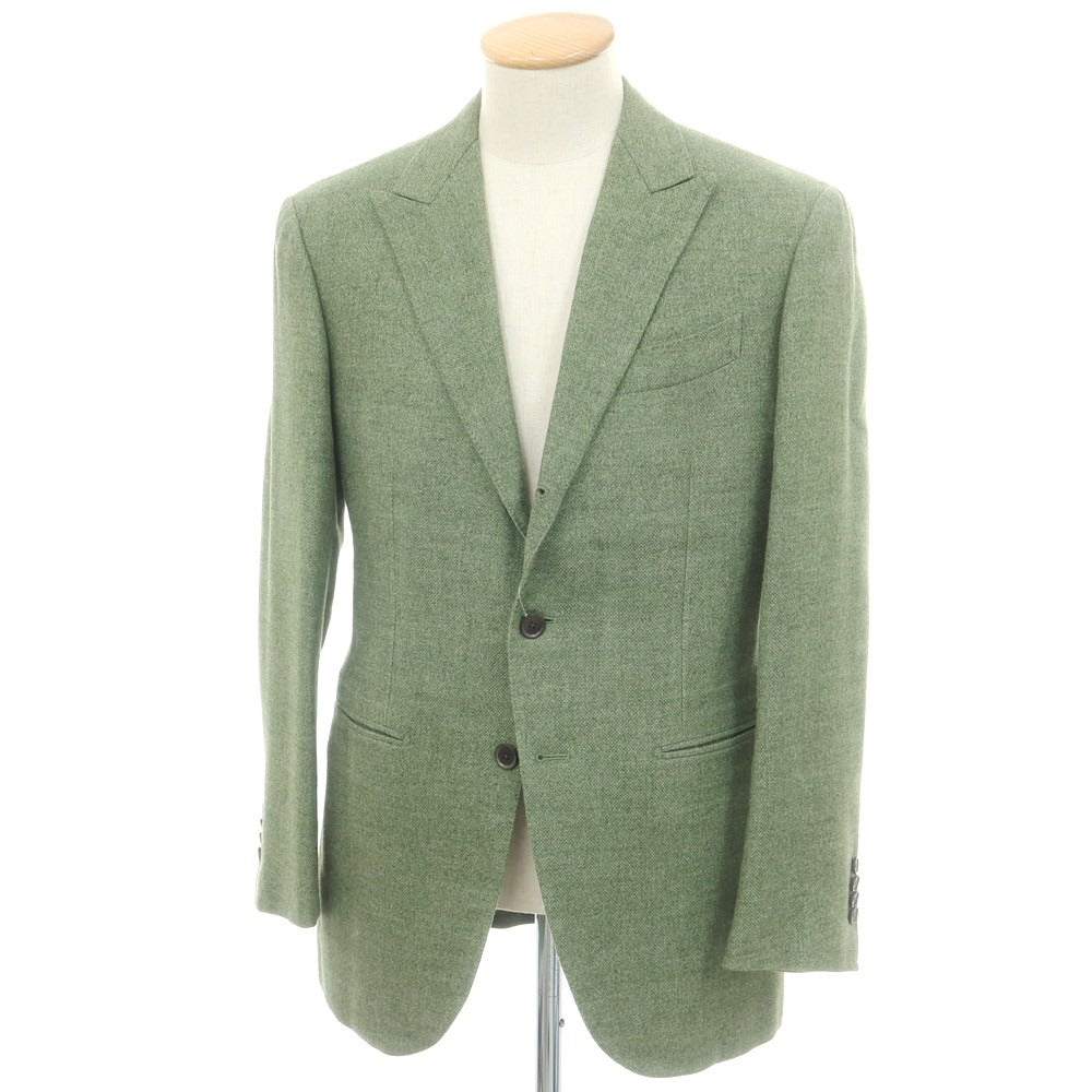 【中古】コシファントゥッテ COSI FAN TUTTE コットンウールカシミヤ 3B テーラードジャケット グリーン系【 44 】【 状態ランクB 】【 メンズ 】