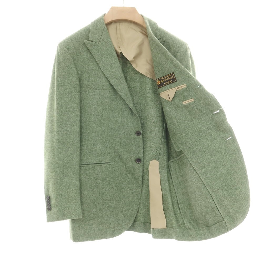 【中古】コシファントゥッテ COSI FAN TUTTE コットンウールカシミヤ 3B テーラードジャケット グリーン系【 44 】【 状態ランクB 】【 メンズ 】