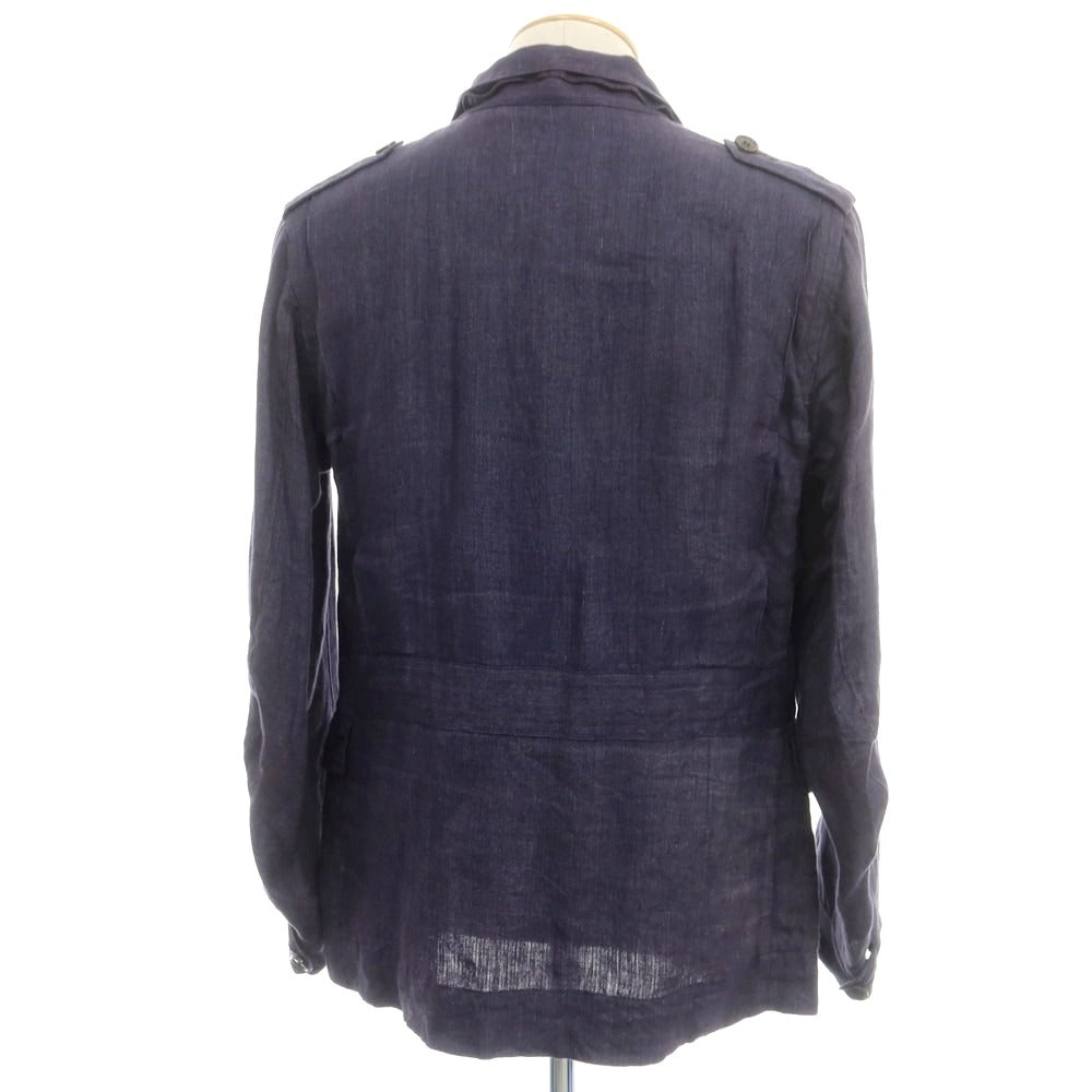 【中古】ドレステリア DRESSTERIOR リネン ミリタリージャケット パープルネイビー【 S 】【 状態ランクB 】【 メンズ 】