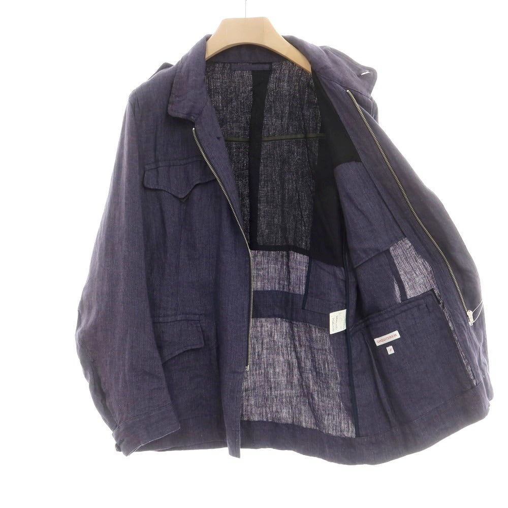 【中古】ドレステリア DRESSTERIOR リネン ミリタリージャケット パープルネイビー【 S 】【 状態ランクB 】【 メンズ 】