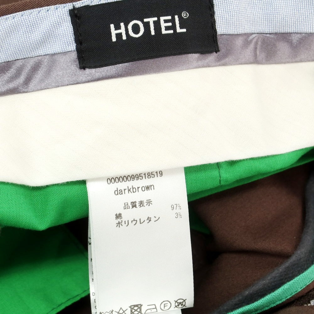 【中古】HOTEL ストレッチ コットン カジュアルスラックスパンツ ブラウン【 44 】【 状態ランクA 】【 メンズ 】