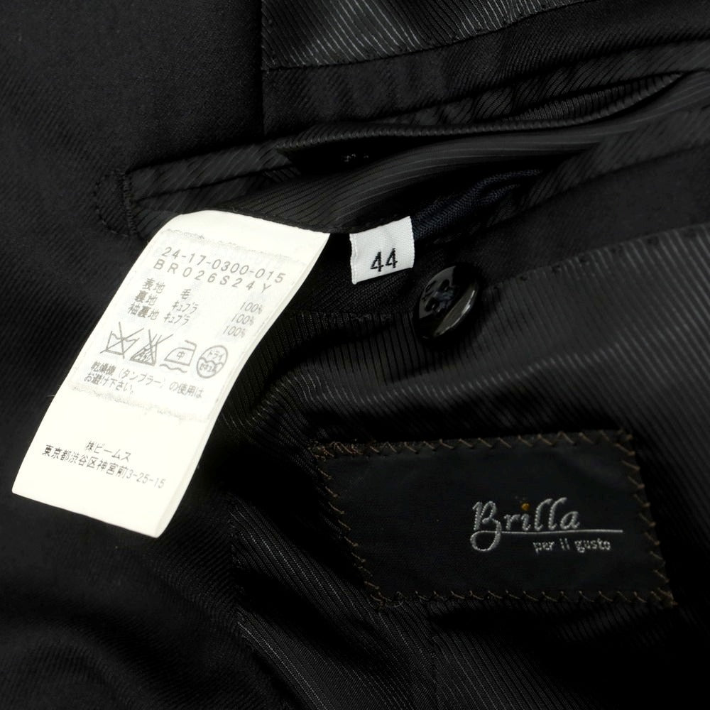 【中古】ブリッラ ペル イル グスト Brilla per il gusto ウール 3つボタンスーツ ブラック【 44 】【 状態ランクB 】【 メンズ 】