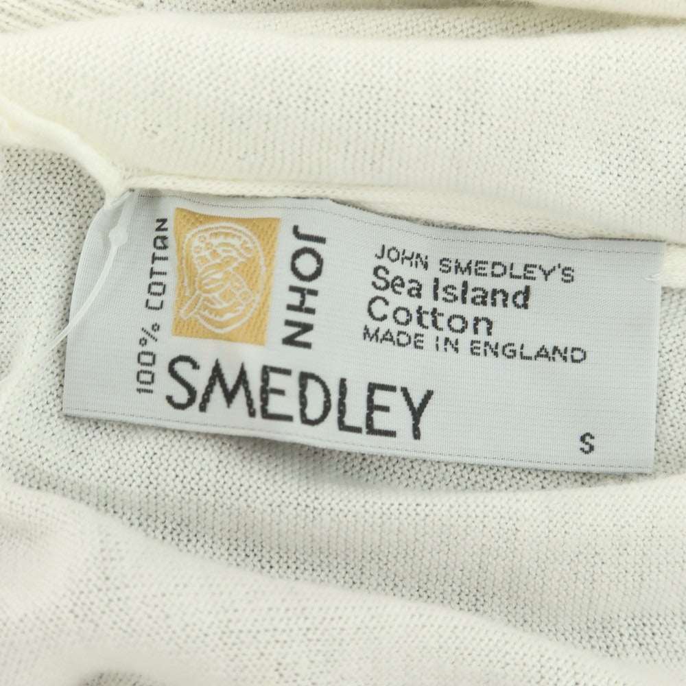 【中古】ジョンスメドレー JOHN SMEDLEY ハイゲージ シーアイランドコットン ハイネック 半袖 プルオーバーニット アイボリー【 S 】【 状態ランクC 】【 メンズ 】