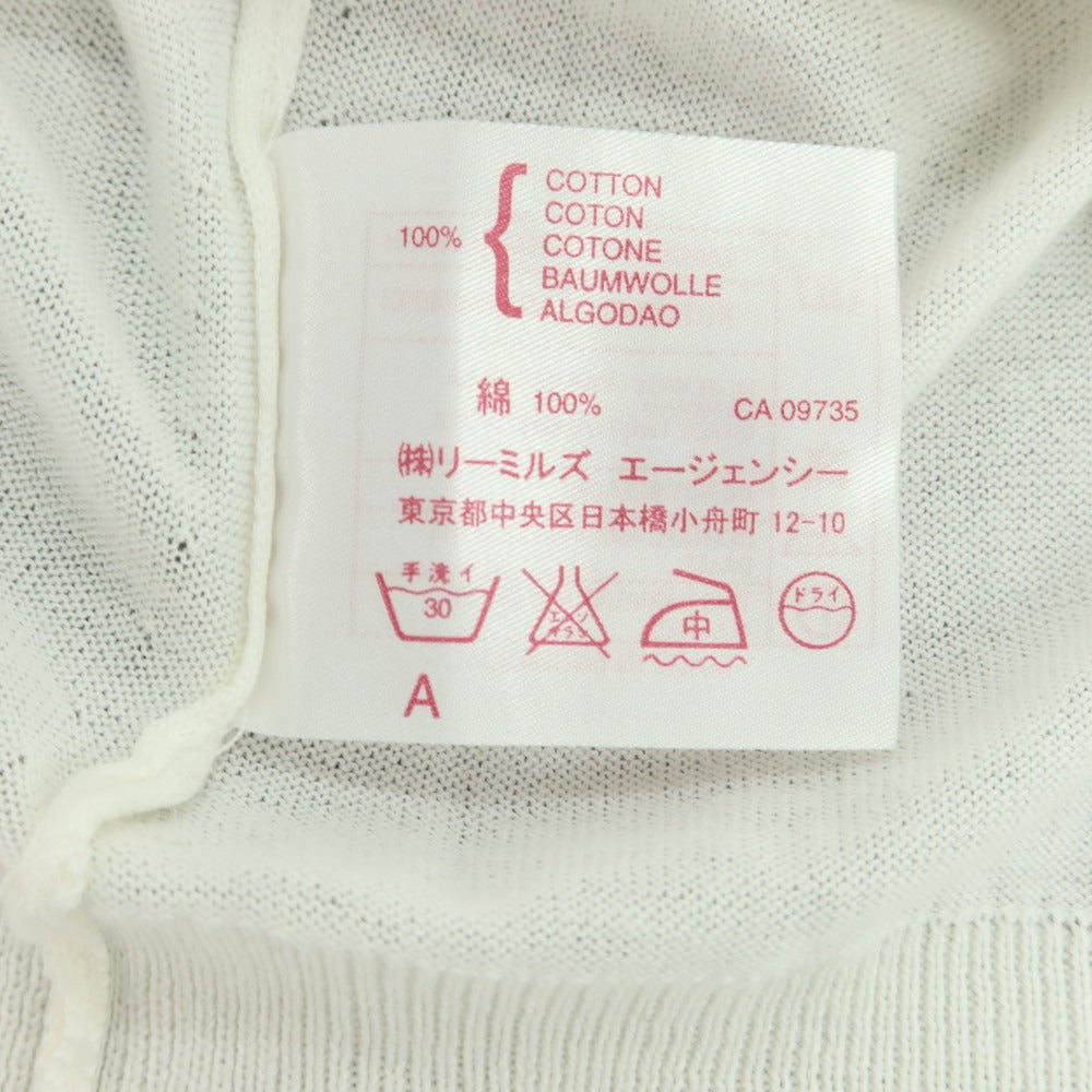 【中古】ジョンスメドレー JOHN SMEDLEY ハイゲージ シーアイランドコットン ハイネック 半袖 プルオーバーニット アイボリー【 S 】【 状態ランクC 】【 メンズ 】