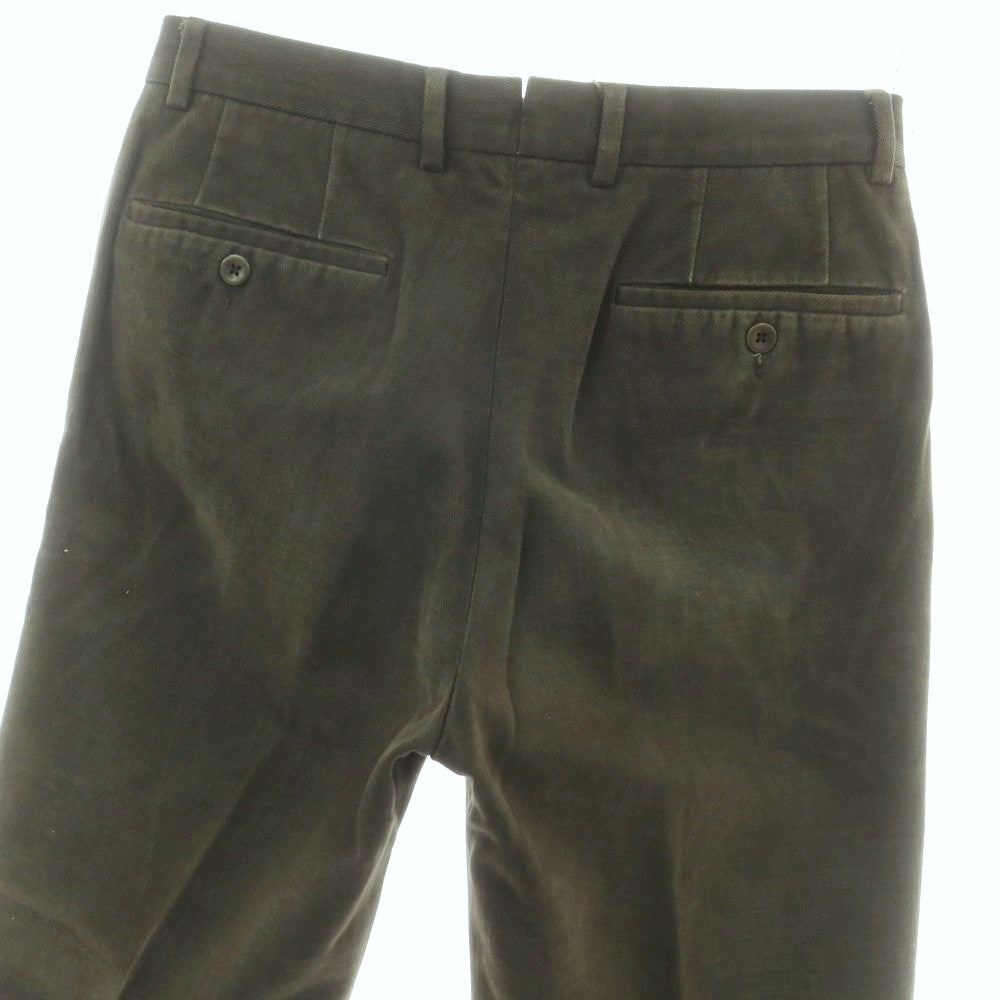 【中古】インコテックス INCOTEX BEAMS F別注 コットン カジュアルスラックスパンツ オリーブグリーン【 44 】【 状態ランクC 】【 メンズ 】