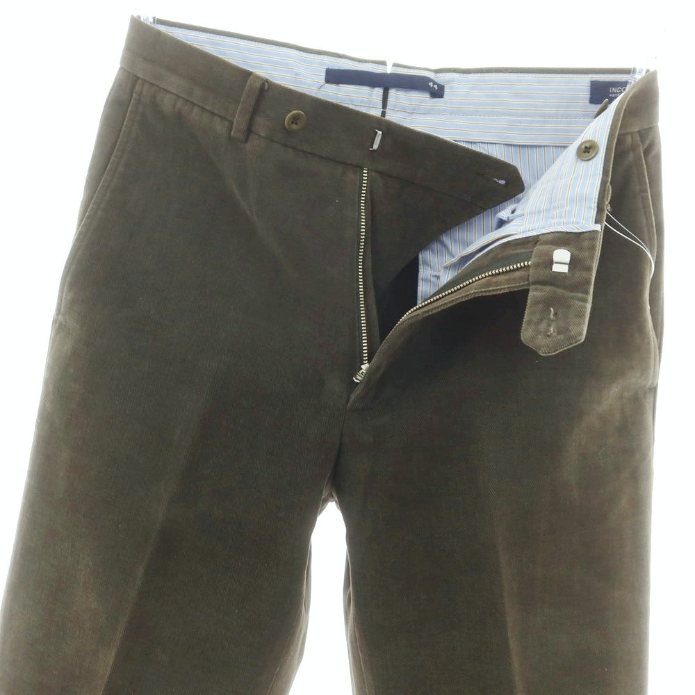 【中古】インコテックス INCOTEX BEAMS F別注 コットン カジュアルスラックスパンツ オリーブグリーン【 44 】【 状態ランクC 】【 メンズ 】