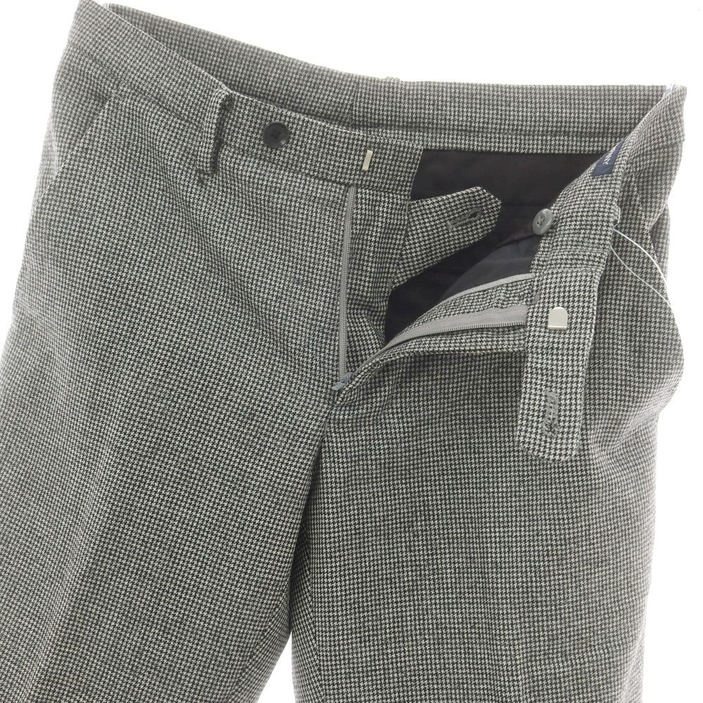 【中古】スーツカンパニー THE SUIT COMPANY ウールポリエステル ハウンドトゥース ドレススラックスパンツ グレー【 M(79cm) 】【 状態ランクB 】【 メンズ 】