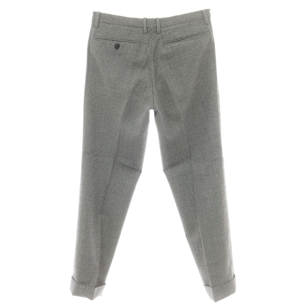 【中古】スーツカンパニー THE SUIT COMPANY ウールポリエステル ハウンドトゥース ドレススラックスパンツ グレー【 M(79cm) 】【 状態ランクB 】【 メンズ 】