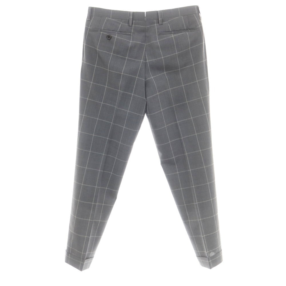 【中古】スーツカンパニー THE SUIT COMPANY ポリエステルウール ウィンドウペンチェック ドレススラックスパンツ グレー【 M(79cm) 】【 状態ランクA 】【 メンズ 】