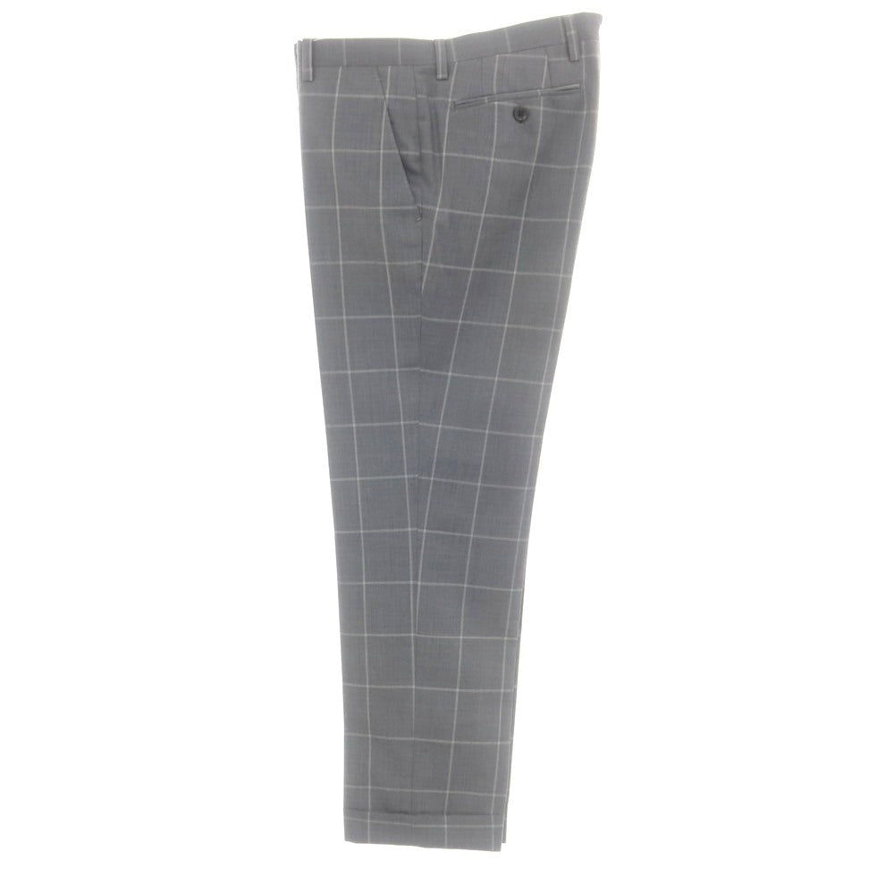 【中古】スーツカンパニー THE SUIT COMPANY ポリエステルウール ウィンドウペンチェック ドレススラックスパンツ グレー【 M(79cm) 】【 状態ランクA 】【 メンズ 】