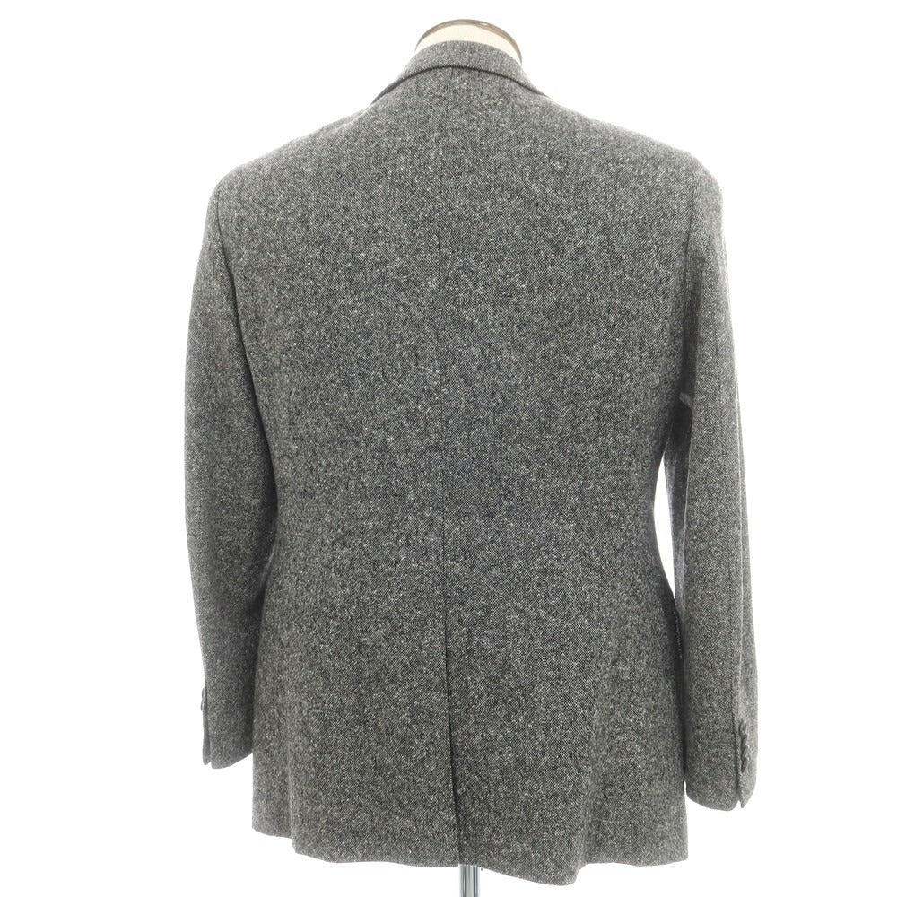 【中古】アザブテーラー azabu tailor ウール 3B テーラードジャケット ブラックxホワイト【 表記なし(L位) 】【 状態ランクB 】【 メンズ 】