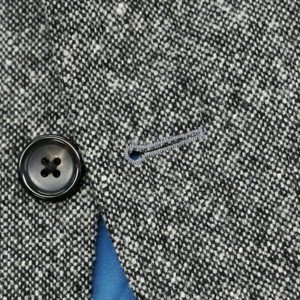 【中古】アザブテーラー azabu tailor ウール 3B テーラードジャケット ブラックxホワイト【 表記なし(L位) 】【 状態ランクB 】【 メンズ 】