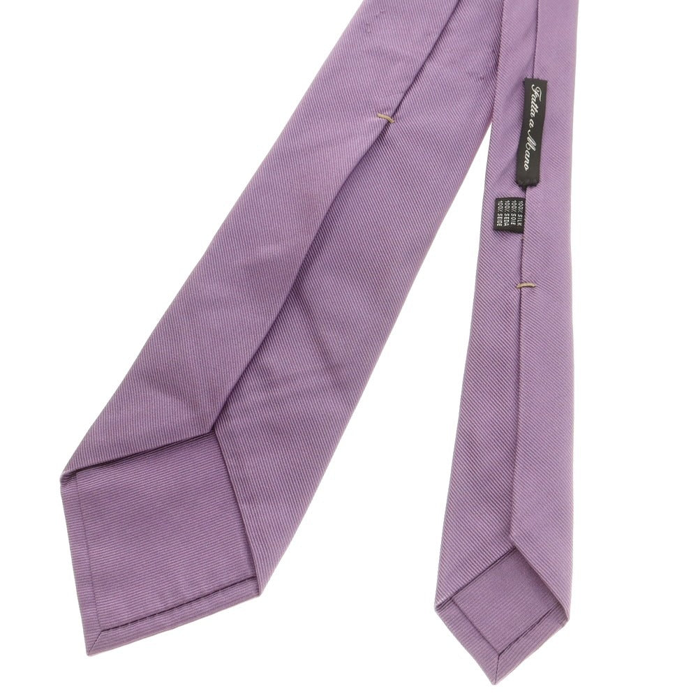 【中古】アンジェロ フスコ Angelo Fusco シルク 無地ネクタイ パープル【 状態ランクD 】【 メンズ 】