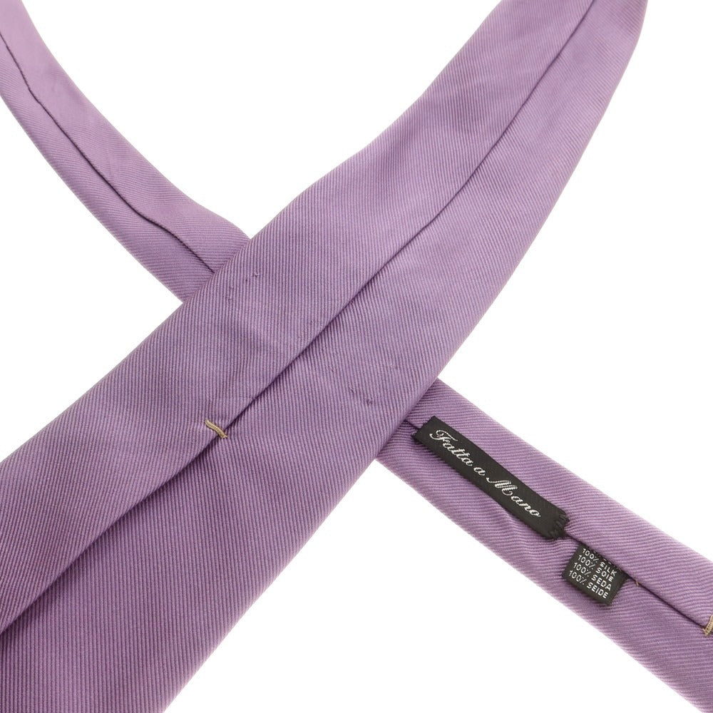 【中古】アンジェロ フスコ Angelo Fusco シルク 無地ネクタイ パープル【 状態ランクD 】【 メンズ 】