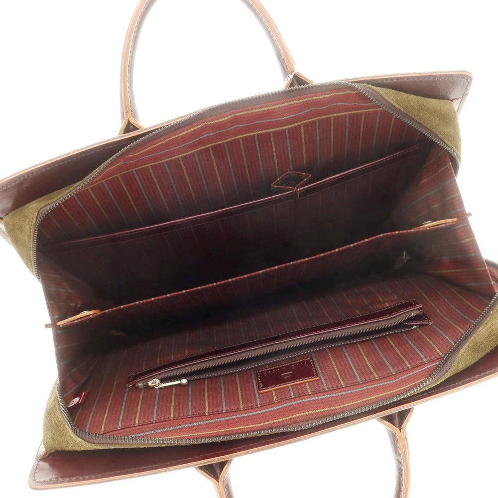 【中古】ファイブウッズ Five Woods レザー ブリーフケース ボルドー【 状態ランクB 】【 メンズ 】