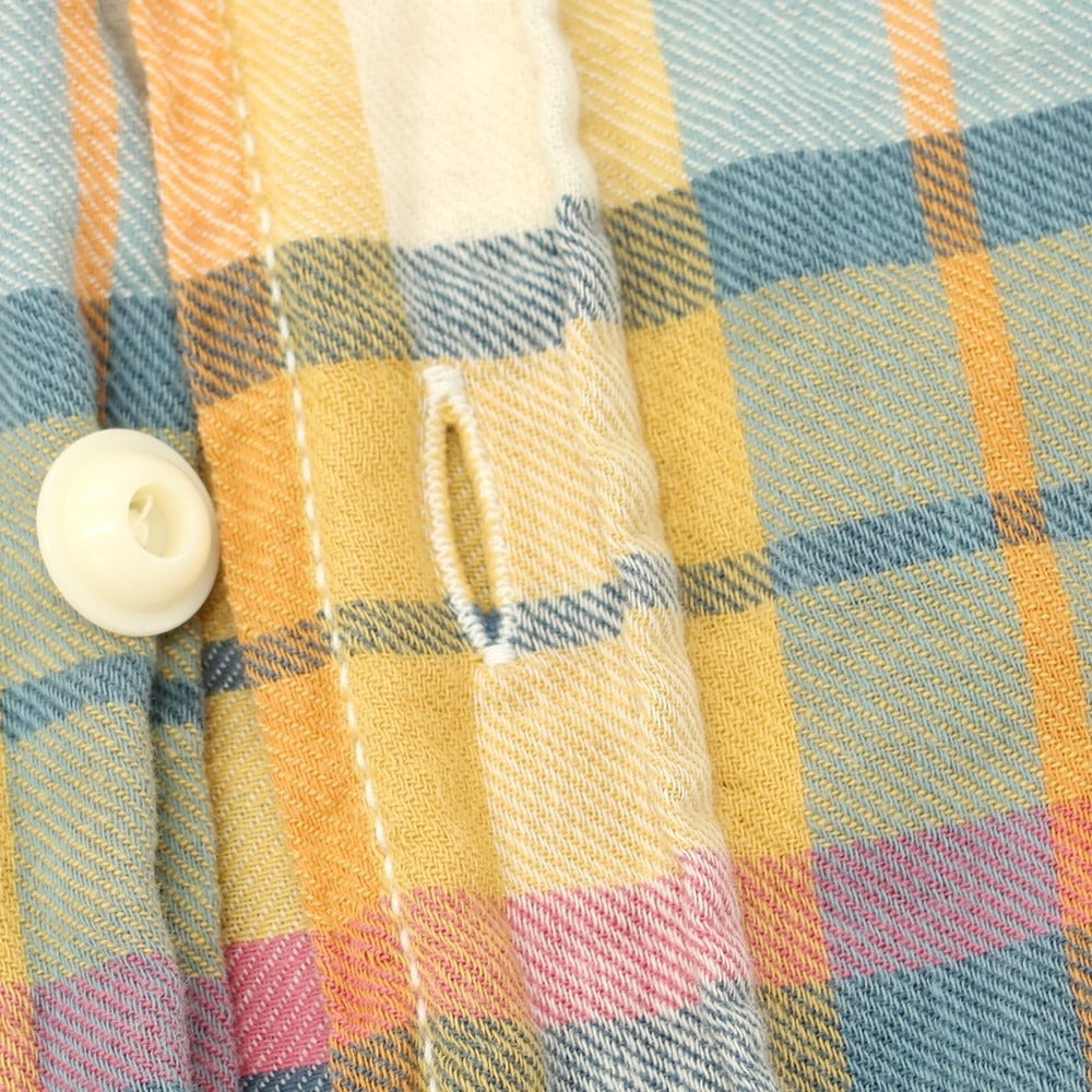 【中古】レミレリーフ REMI RELIEF コットン レギュラーカラー カジュアルシャツ ピンクxオレンジ【 L 】【 状態ランクC 】【 メンズ 】