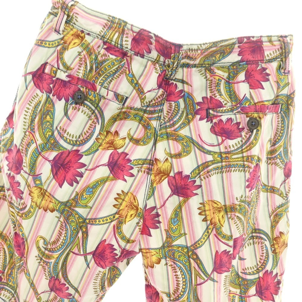 【中古】ガネーシュ ganesh コットン ショートパンツ ピンクxホワイト【 32 】【 状態ランクC 】【 メンズ 】