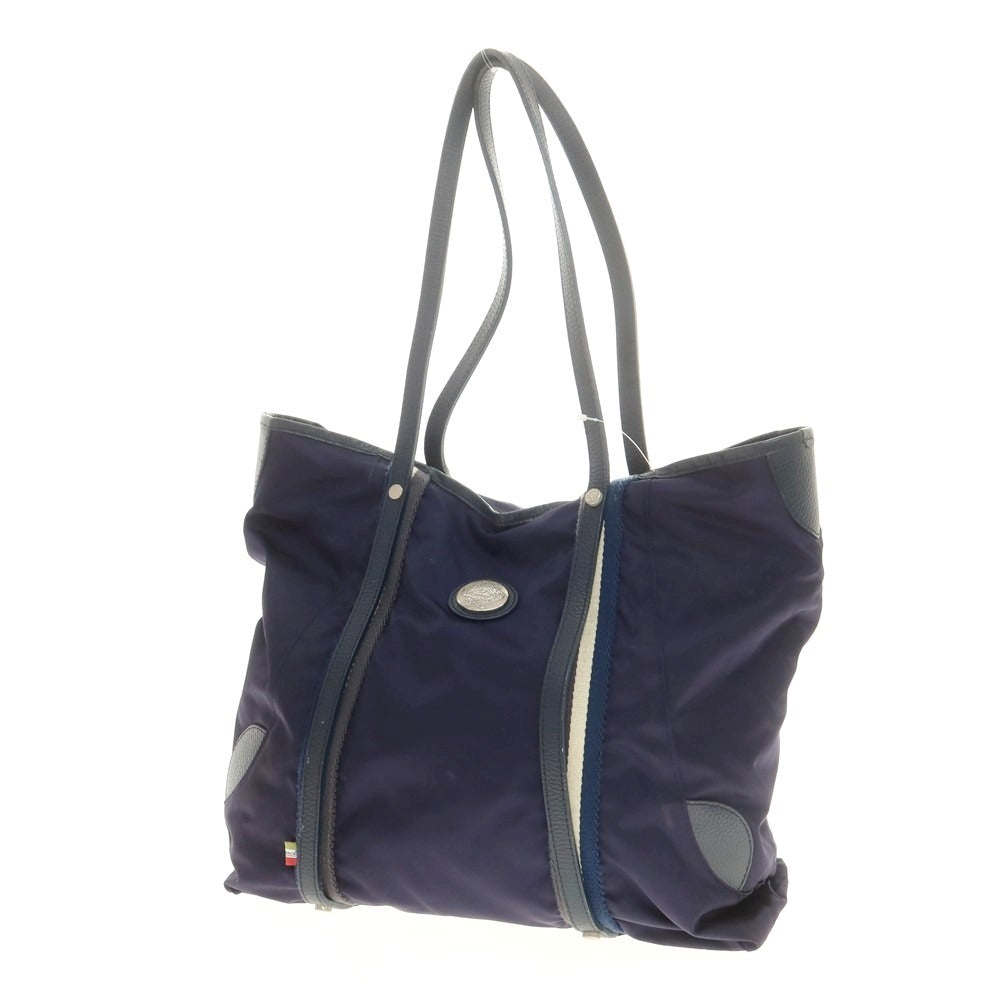 【中古】オロビアンコ Orobianco ナイロン90% アクリル10% レザー トートバッグ ネイビー【 状態ランクC 】【 メンズ 】