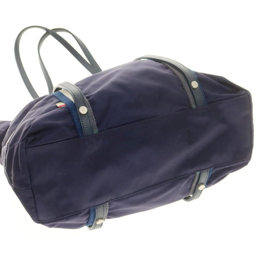 【中古】オロビアンコ Orobianco ナイロン90% アクリル10% レザー トートバッグ ネイビー【 状態ランクC 】【 メンズ 】