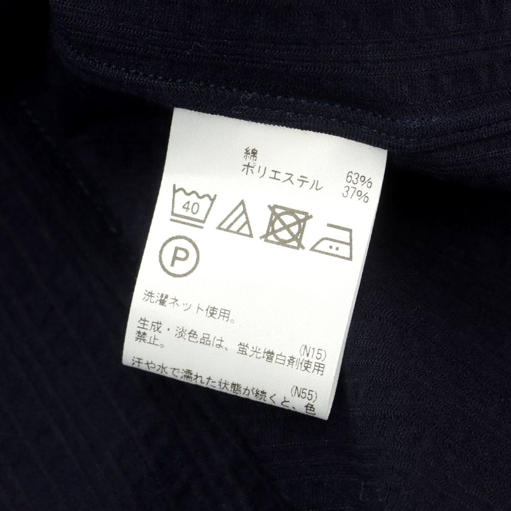 【中古】ダーバン D’URBAN コットンポリエステル シアサッカー ホリゾンタルカラー 半袖シャツ ネイビー【 39 】【 状態ランクB 】【 メンズ 】