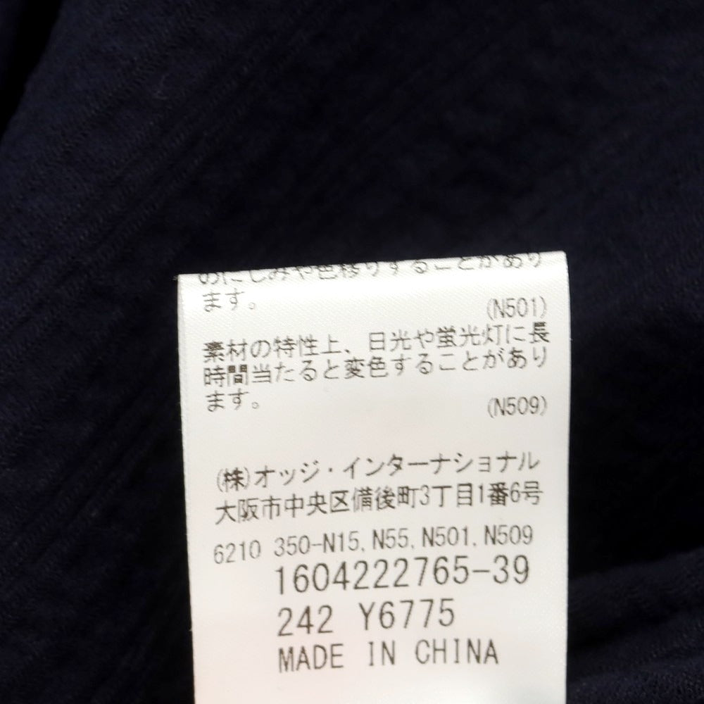 【中古】ダーバン D’URBAN コットンポリエステル シアサッカー ホリゾンタルカラー 半袖シャツ ネイビー【 39 】【 状態ランクB 】【 メンズ 】