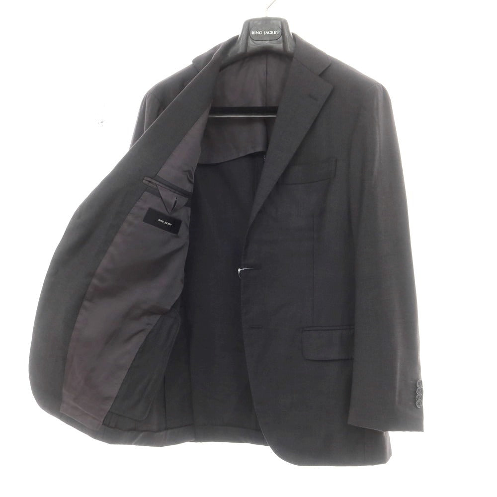 【中古】リングヂャケット RING JACKET ウール 3つボタンスーツ ダークグレー【 44 】【 状態ランクC 】【 メンズ 】