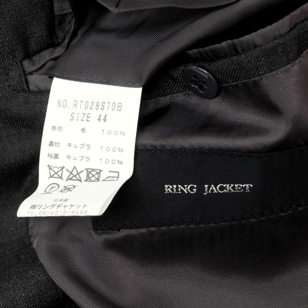 【中古】リングヂャケット RING JACKET ウール 3つボタンスーツ ダークグレー【 44 】【 状態ランクC 】【 メンズ 】