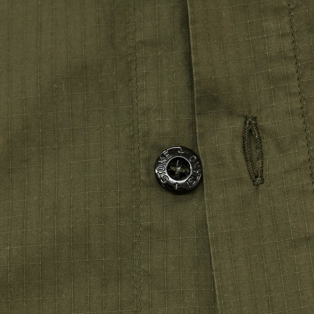 【中古】ストーンアイランド STONE ISLAND コットン カジュアルシャツ オリーブ【 S 】【 状態ランクC 】【 メンズ 】