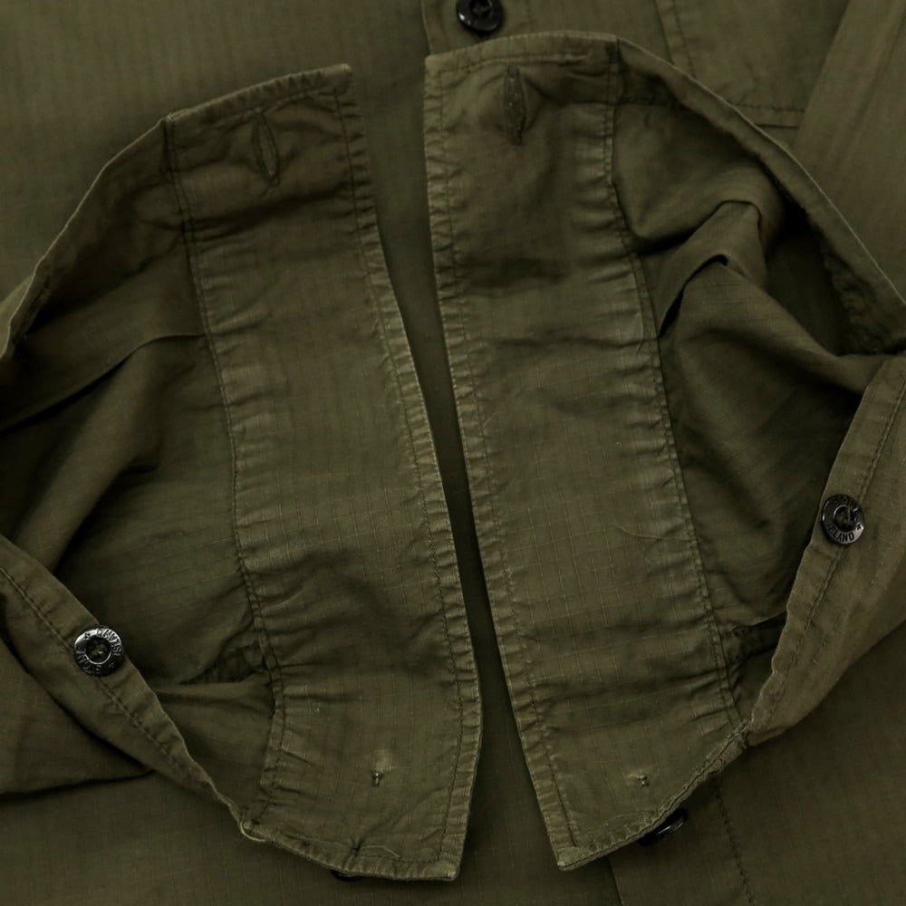 【中古】ストーンアイランド STONE ISLAND コットン カジュアルシャツ オリーブ【 S 】【 状態ランクC 】【 メンズ 】