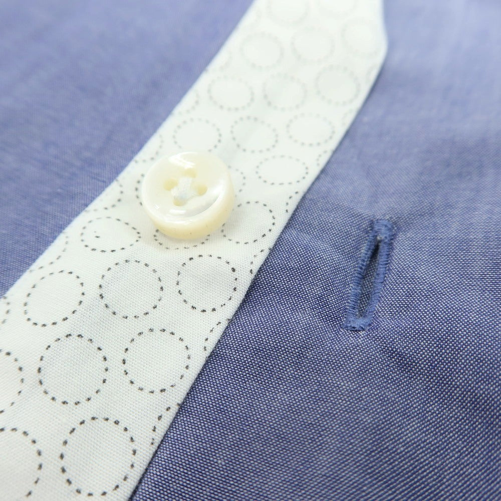 【中古】フラルボ FRALBO コットン ホリゾンタルカラー カジュアルシャツ ブルー【 M 】【 状態ランクC 】【 メンズ 】