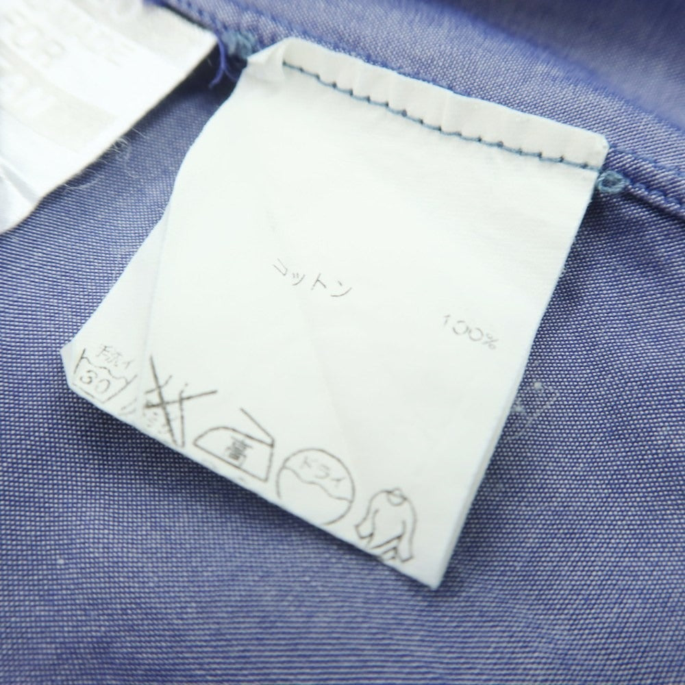 【中古】フラルボ FRALBO コットン ホリゾンタルカラー カジュアルシャツ ブルー【 M 】【 状態ランクC 】【 メンズ 】