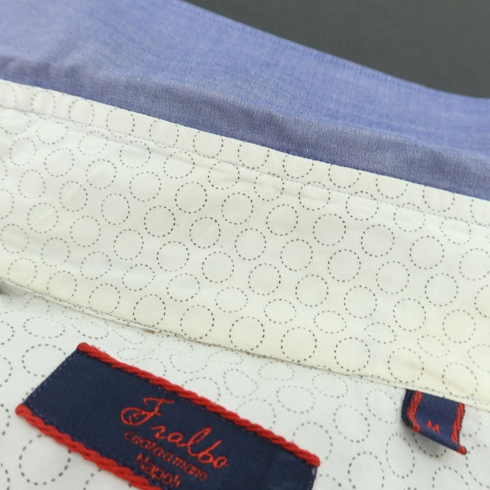 【中古】フラルボ FRALBO コットン ホリゾンタルカラー カジュアルシャツ ブルー【 M 】【 状態ランクC 】【 メンズ 】