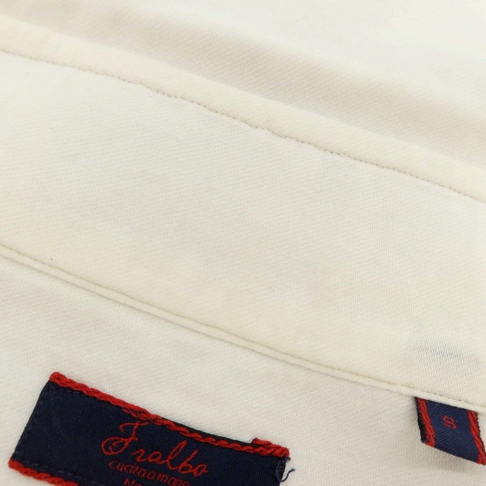 【中古】フラルボ FRALBO コットン ホリゾンタルカラー カジュアルシャツ ホワイト【 S 】【 状態ランクC 】【 メンズ 】