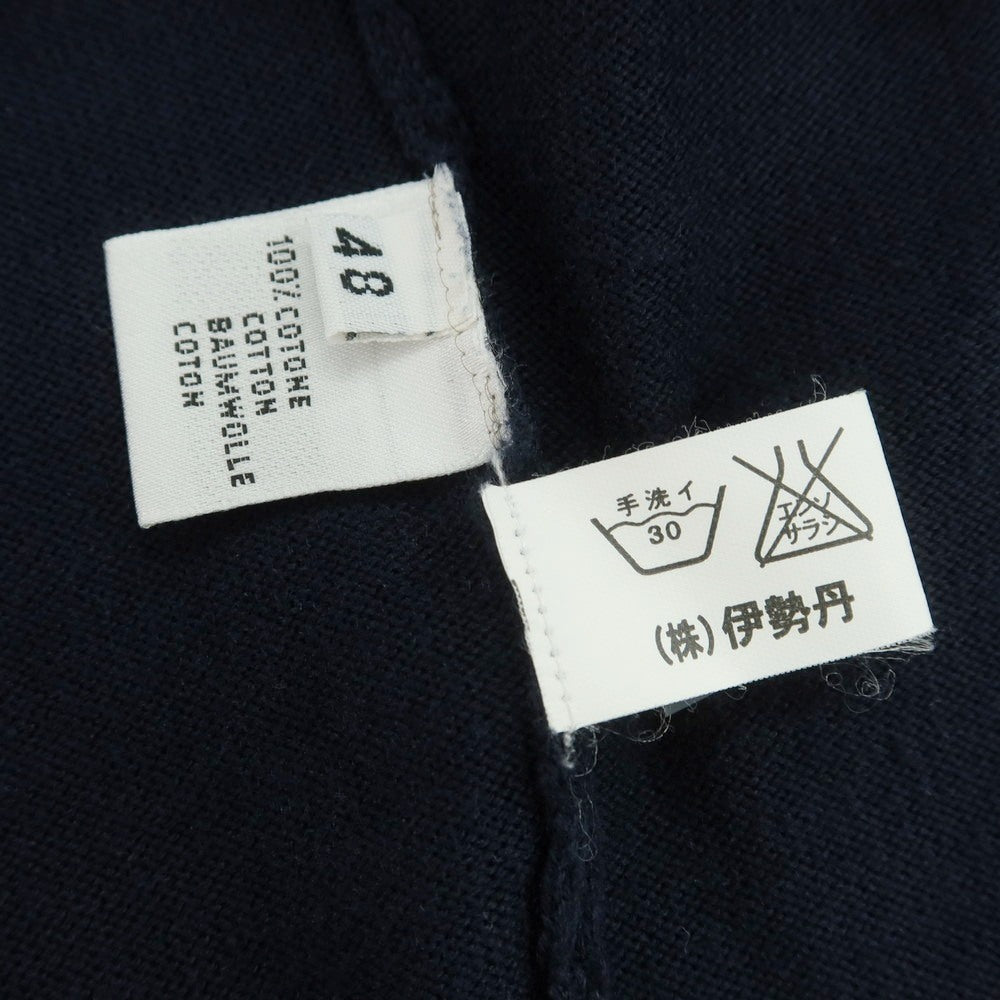 【中古】クルチアーニ CRUCIANI ハイゲージ コットン Vネック ニットベスト ネイビー【 48 】【 状態ランクC 】【 メンズ 】