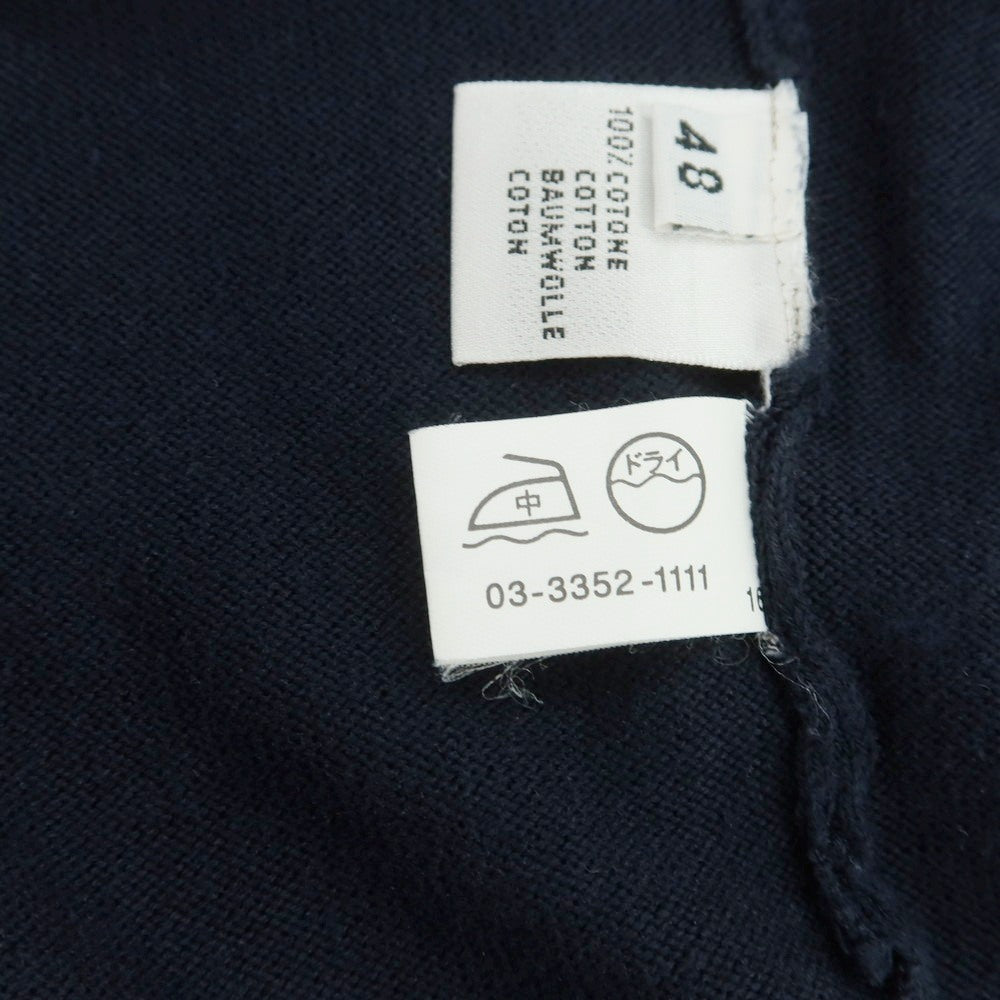 【中古】クルチアーニ CRUCIANI ハイゲージ コットン Vネック ニットベスト ネイビー【 48 】【 状態ランクC 】【 メンズ 】