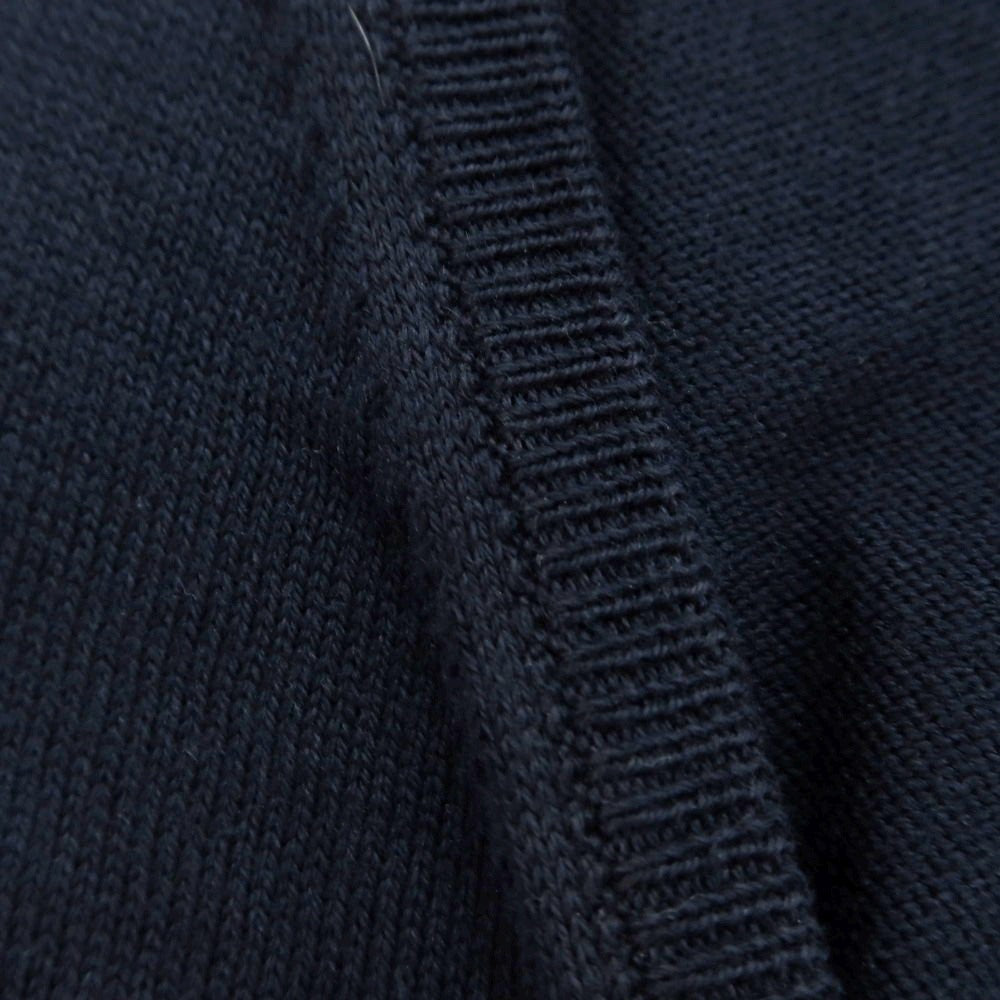 【中古】クルチアーニ CRUCIANI ハイゲージ コットン Vネック ニットベスト ネイビー【 48 】【 状態ランクC 】【 メンズ 】
