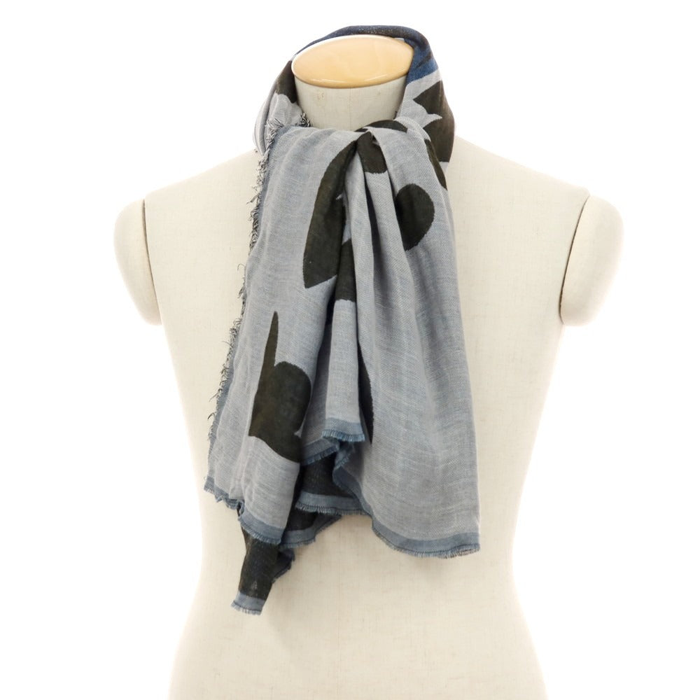 【中古】エルビーエム1911 L.B.M.1911 レーヨン ストール ライトグレーxブラック【 状態ランクC 】【 メンズ 】