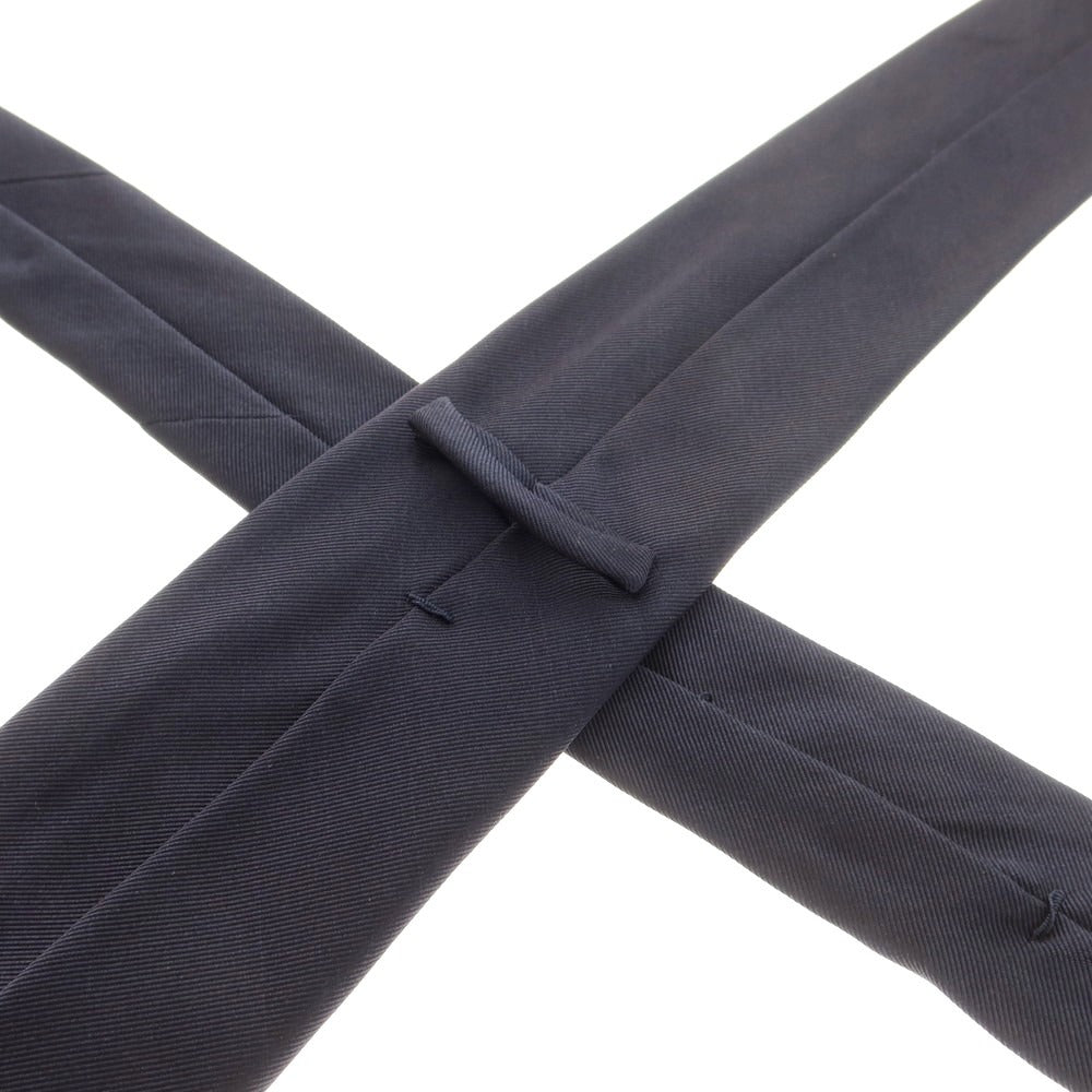 【中古】タイユアタイ TIE YOUR TIE セッテピエゲ シルクコットン 無地ネクタイ ネイビー【 状態ランクC 】【 メンズ 】